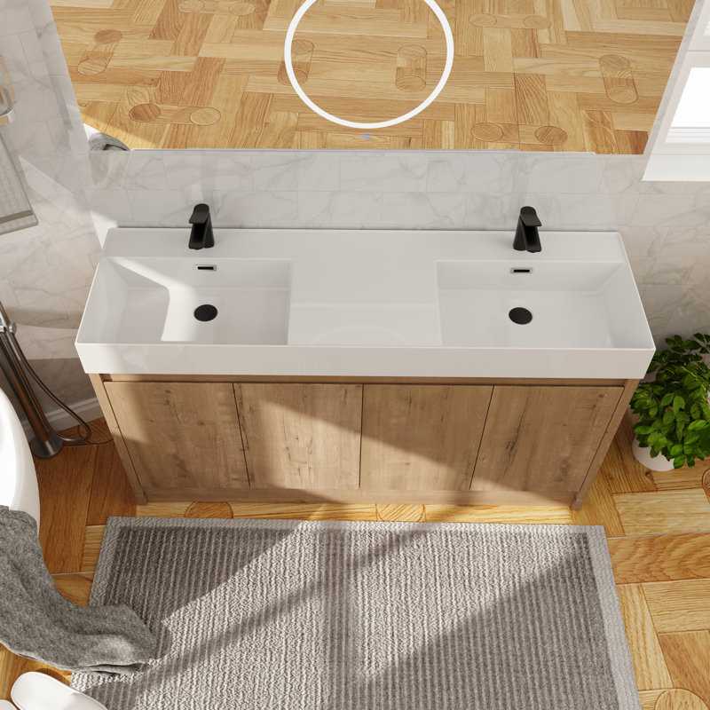 Latitude Run® Chiswick 59" Double Bathroom Vanity Set Wayfair